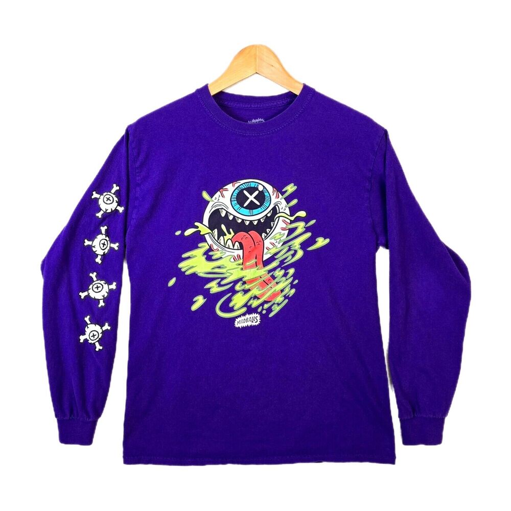 MADBALLS All Eyes On Me Mens Purple Medium Long Sleeve T-Shirts Rare